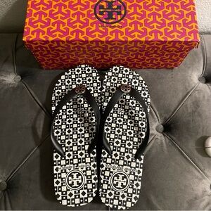 EUC Tory Burch Rubber Wedge Flip Flop - Size 9B